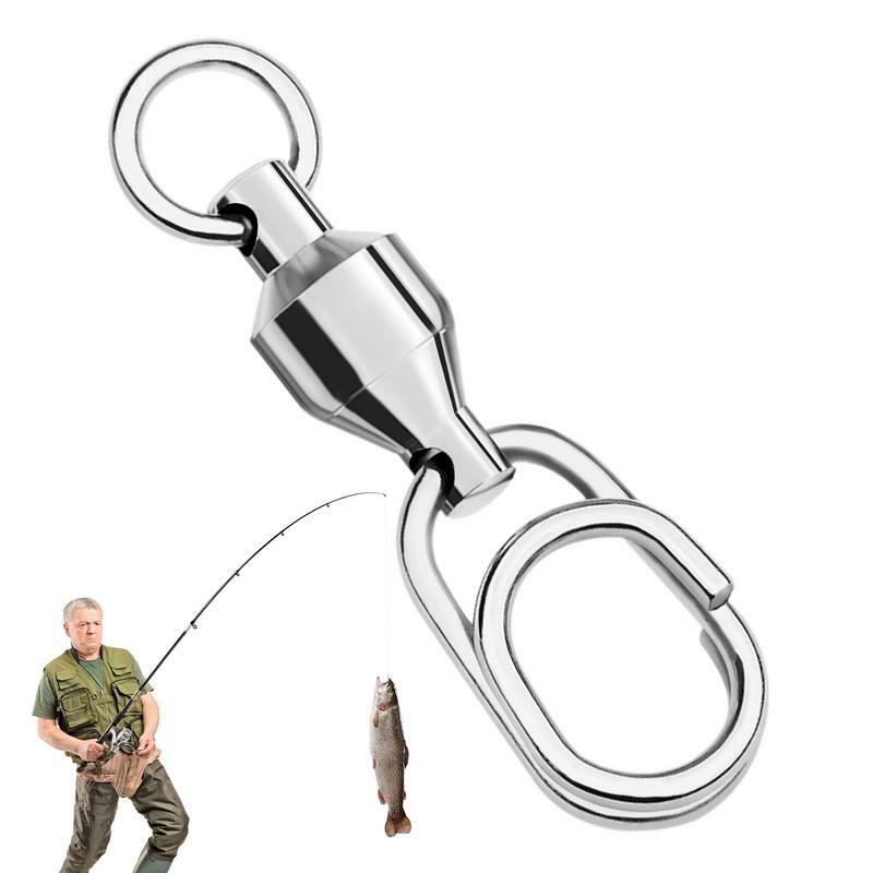 1 pz connettore da pesca in acciaio inox connettore girevole da pesca accessori per attrezzatura da pesca per esca gancio esca anello strumenti nuovo