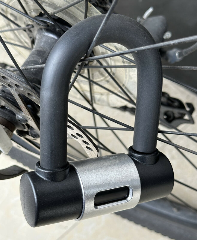 Falante-candado antirrobo para bicicleta, 2 llaves de latón con cerradura en U de alta resistencia, para motocicleta, rueda de coche, resistente al agua