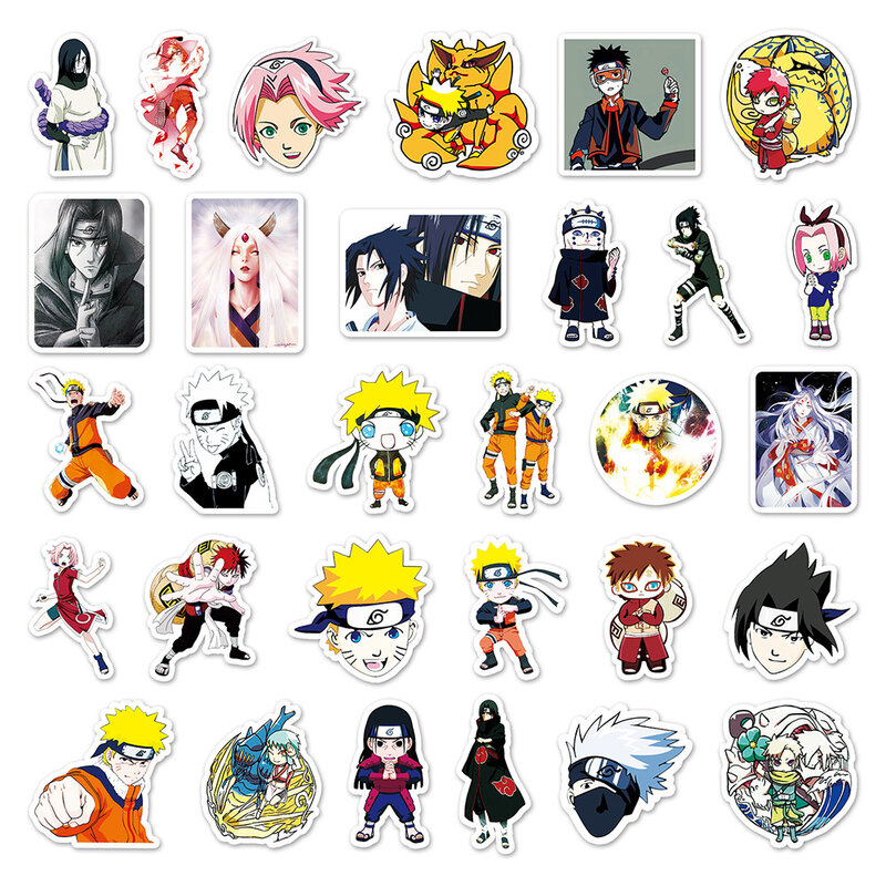 10/30/62pcs NARUTO Anime Stickers Cool Graffiti Decals Decoration DIY Phone Case Stationery Luggage Cartoon Sticker for Kids Toy