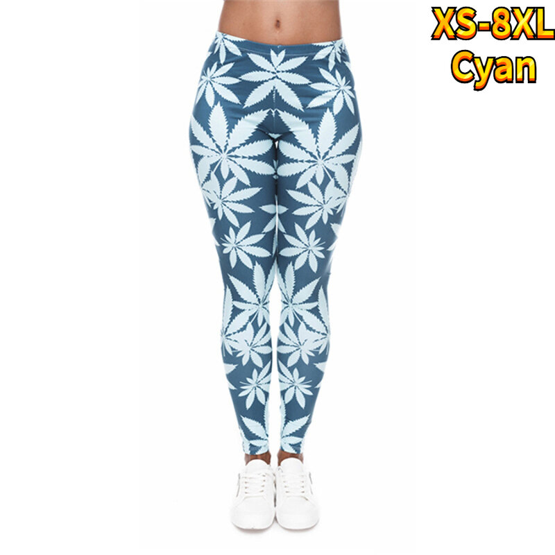Frutas básicas das mulheres impressas Yoga calças Elastic Yoga Leggings Gym Jogging Fitness Clothes Quick Dry Slim Pants XS-8XL