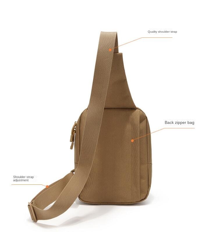 Multifunções Outdoor Peito Bag com Pistolas Coldre, Airsoft Training, Shoulder Bag, Sports Crossbody Sling Bag, Novo, 2024