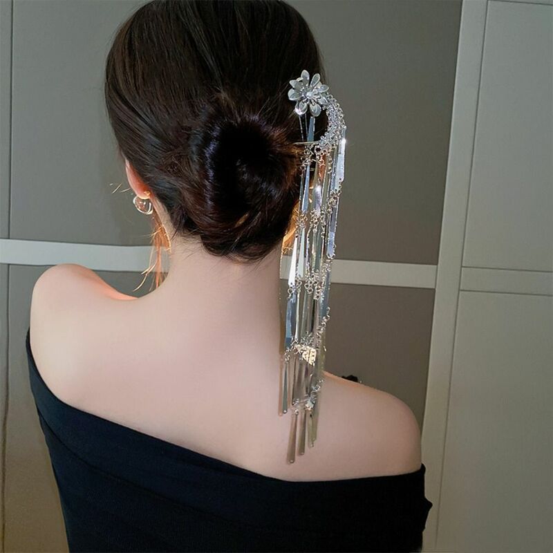 Модная U-образная шпилька для волос с винтажной кисточкой, Шпилька для волос Hanfu, головной убор в китайском стиле, изысканные аксессуары для волос