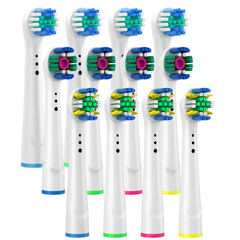 Cabezales de repuesto para cepillo de dientes eléctrico Oral B, boquillas de cerdas suaves, cuidado de limpieza bucal, 12 piezas