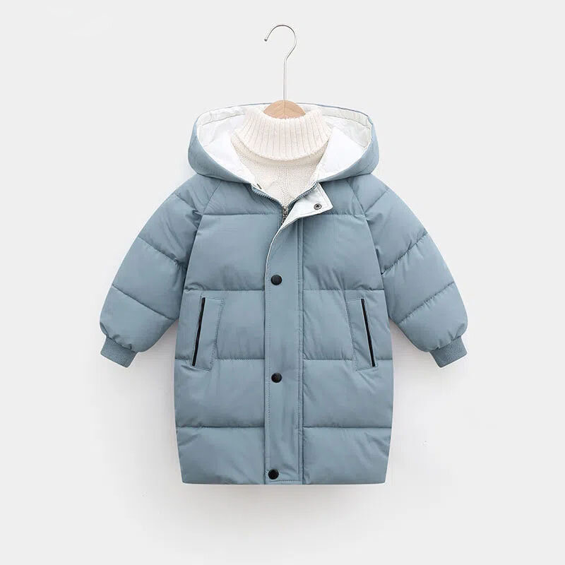 子供用の綿の充填パーカー,中程度の長さのパッド入り服,子供用のミディアム,冬のコート