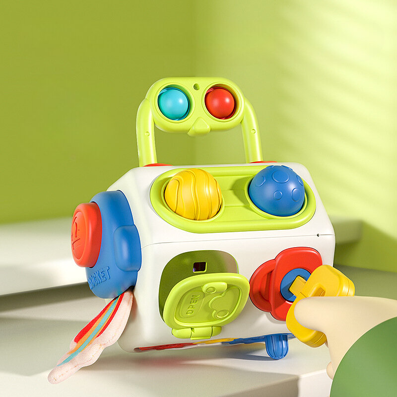 Achtseitige Kombination Montessori Spielzeug für 18m, 8-seitiger Körper verschiedene Spiel methoden Spielzeug, Früher ziehung für Jungen Mädchen Geschenk