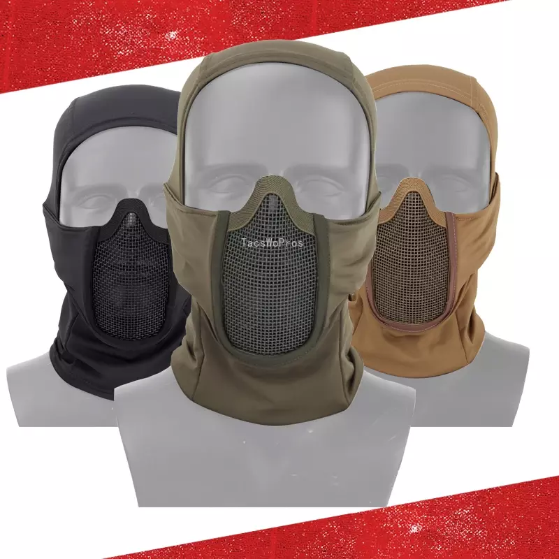 Airsoft balaclava tático para paintball, máscara facial completa, respirável, para caça ao ar livre, wargame, proteção cs
