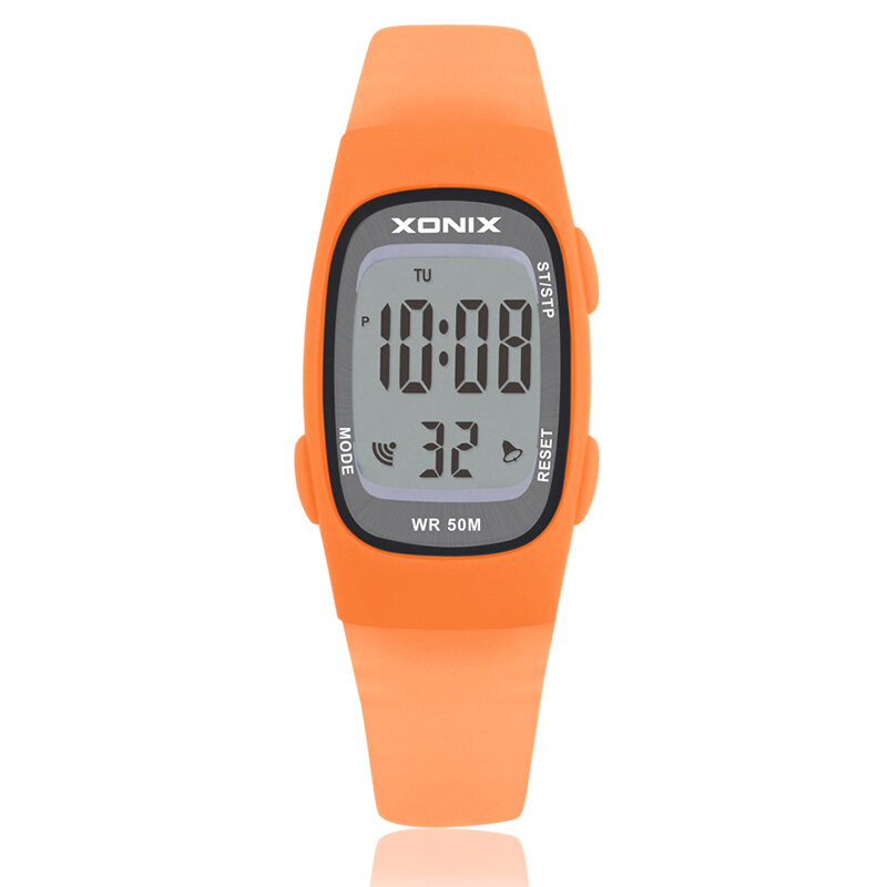 Reloj Digital dorado para Mujer, cronómetro Simple y elegante, resistente al agua, 100m, Alarma para estudiantes, FC