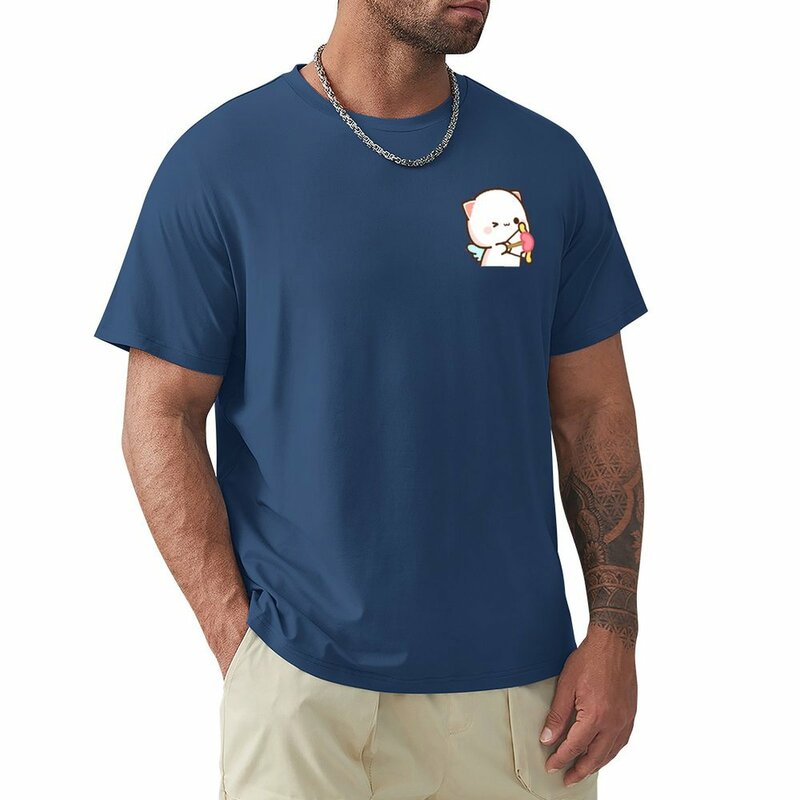 Camiseta de gato melocotón para hombres, tops de verano, blusa para fanáticos deportivos, camisas de sudor, Tallas grandes