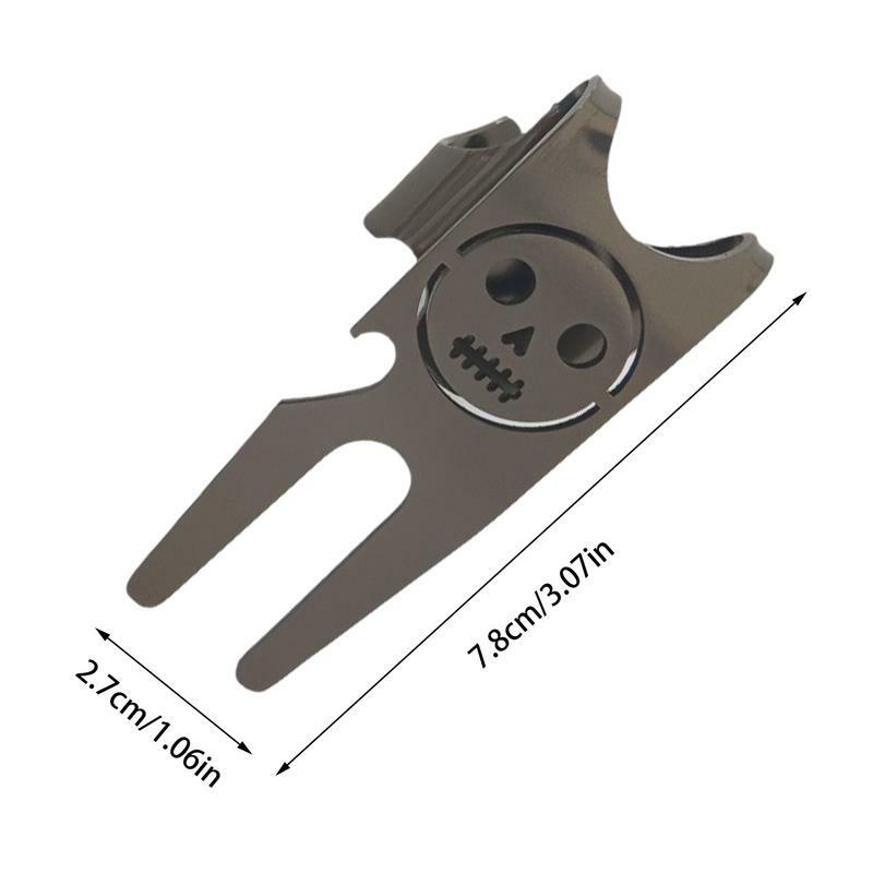 Divot Repair Tool For Golf Metal Multi-Function Green Fork Zinc Alloy High Hardness Golf Equipment For Golf Novices Enthusiasts