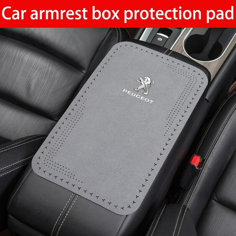 Car central armrest box protection pad non-slip suitable for Peugeot GTline Rifter 306 208 607 301 307 308 406 408 508 2008 3008