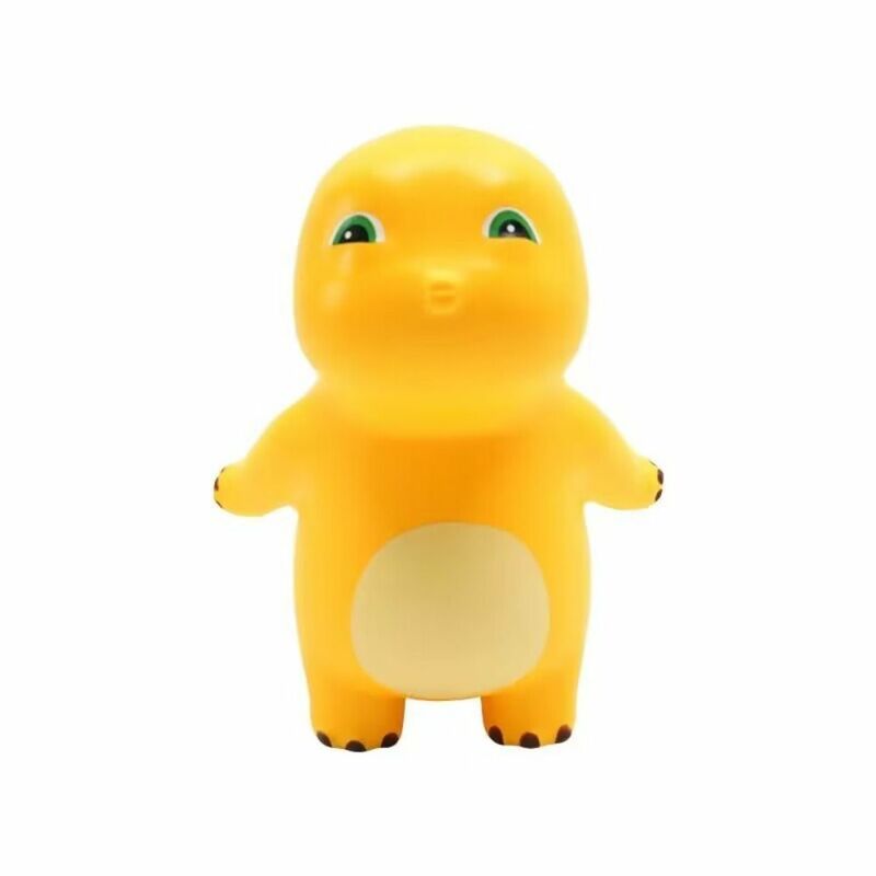 Figura de dinosaurio pequeño dragón de leche, juguetes de descompresión, muñeco de dibujos animados de rebote lento, juguete de apretar de dragón de leche, peluche suave amarillo