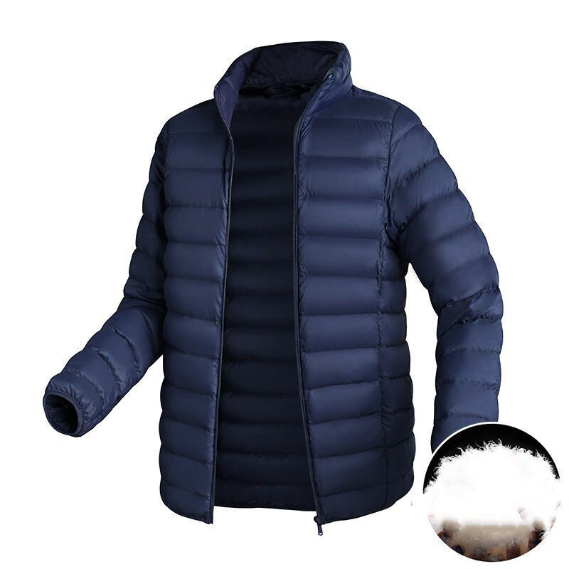 남성용 짧은 겨울 재킷, 얇은 남성용 코트, 오리지널 고품질, 밝은 흰색 덕 다운, 따뜻한 가을 및 겨울