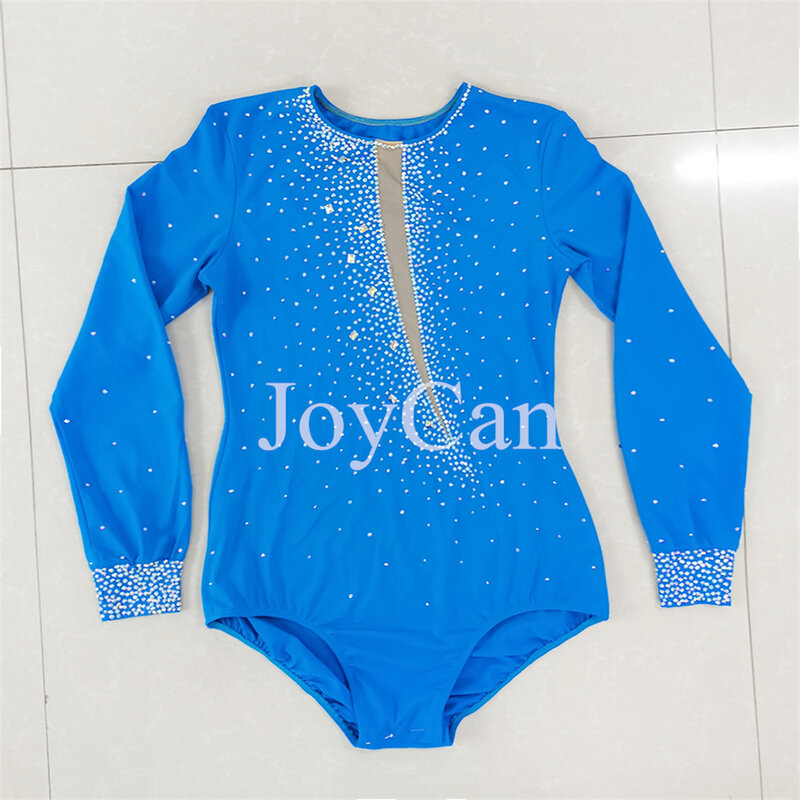 JoyCan-ثياب جمباز سبانديكس أنيقة للنساء والفتيات ، أزرق ، ملابس رقص للمنافسة