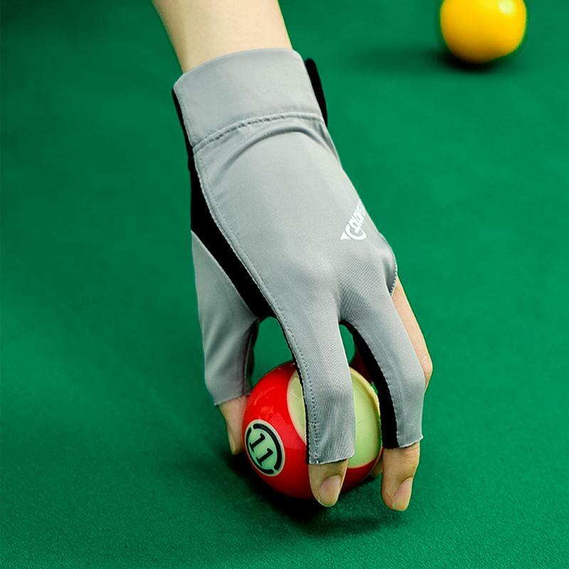 Sarung tangan Anti selip sarung tangan penembak terbuka 3 jari sarung tangan biliar profesional aksesoris biliar kualitas tinggi untuk tangan kanan