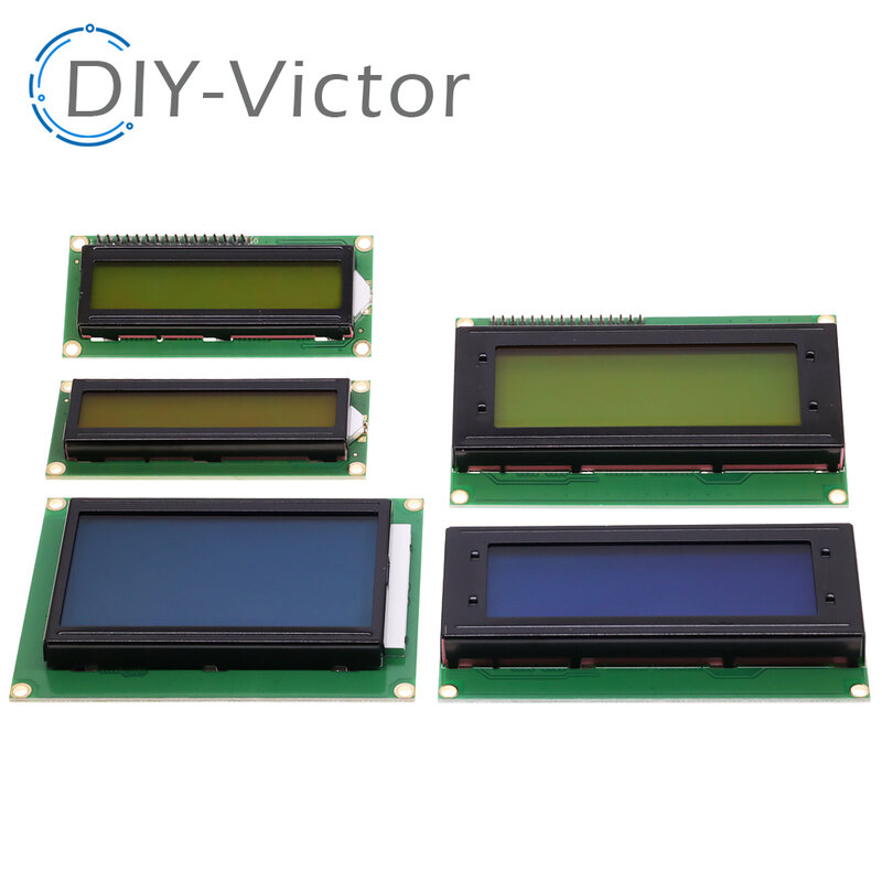 LCD1602 LCD 1602 2004 12864 وحدة شاشة زرقاء خضراء 16x2 20X4 وحدة عرض LCD ذات طابع HD44780 وحدة تحكم الضوء الأزرق الأسود