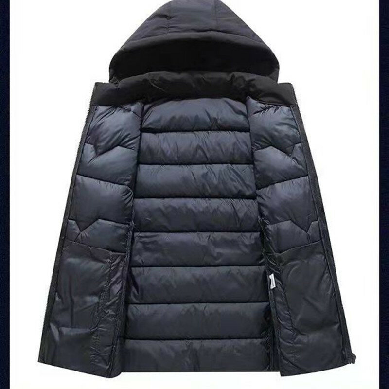 2023 Autumn and Winter New Fashion Trend Hooded Cotton-Padded Jacket Men's Casual Loose Comfortable Thick Warm High Quality Coat