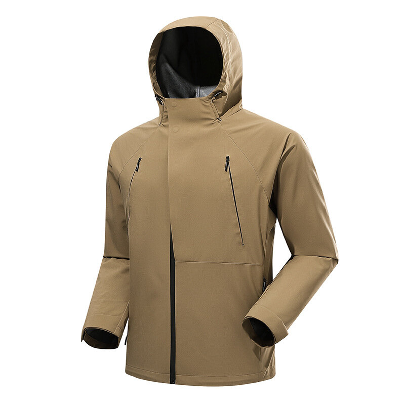 Куртка мужская водонепроницаемая с капюшоном, ветрозащитная свободная дышащая куртка для активного отдыха, походов, рыбалки, велоспорта, скалолазания