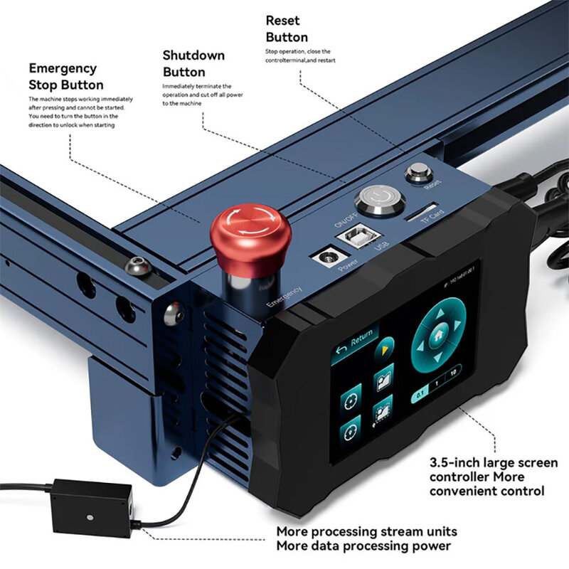 ATOMSTACK-Máquina cortadora de grabado láser S40 PRO, 210W, Control por aplicación con doble asistencia de aire, grabado en madera, acrílico y acero inoxidable