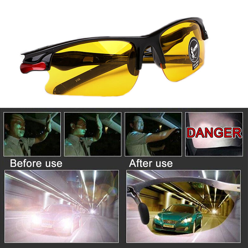 Driving Anti-Glare Polarized Sunglasses Goggles Eyewear Night Vision Drivers Goggles Interior Accessory Protective Man Glasses