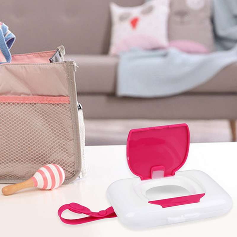 On-The-Go Wipes Dispenser 2Pcak Portable Wet Wipe Container Baby Wipe Case Refillable Infant Travel Tissue Dispenser Outdoor