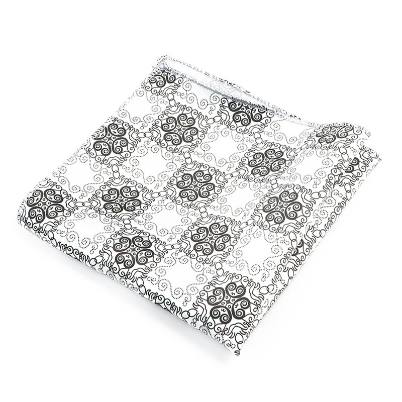 Nuovo morbido tocco poliestere fazzoletto geometria modello stampato tasca quadrata festa di nozze Business Hankies accessorio vestito