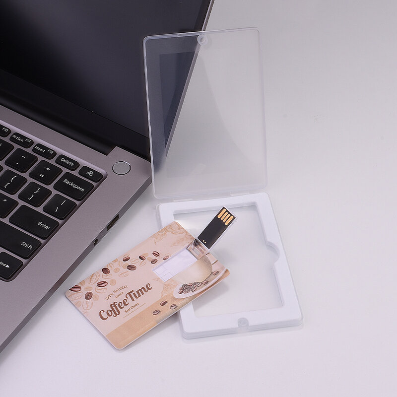 การ์ดสีขาว USB สำหรับบัตรธนบัตรบัตรเครดิตถาดปากกาพิมพ์แฟลชไดร์ฟหน่วยความจำการ์ดครบรอบแต่งงานโลโก้ตามสั่งฟรี