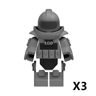 MOC Figures Accessories Bomb Disposal Suit Building Blocks EOD Special Forces Explosion-proof Armor Vest Military Toys Set C291