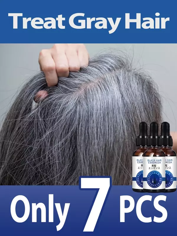 Anti Gray Hair Essence Blackening Serum Treatment White To Black Hair Repair Care Nourish Scalp Anti Hair Loss