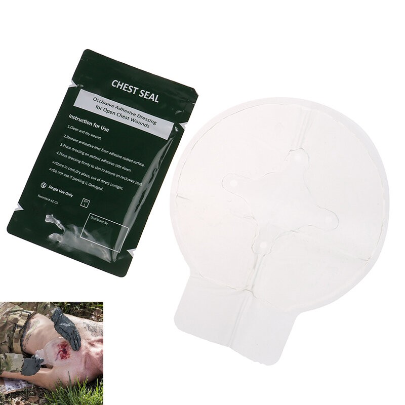 1PC Hot Safety Survival Emergency Trauma Sticker Chest Seal Vented First Aid Patch Outdoor Tool