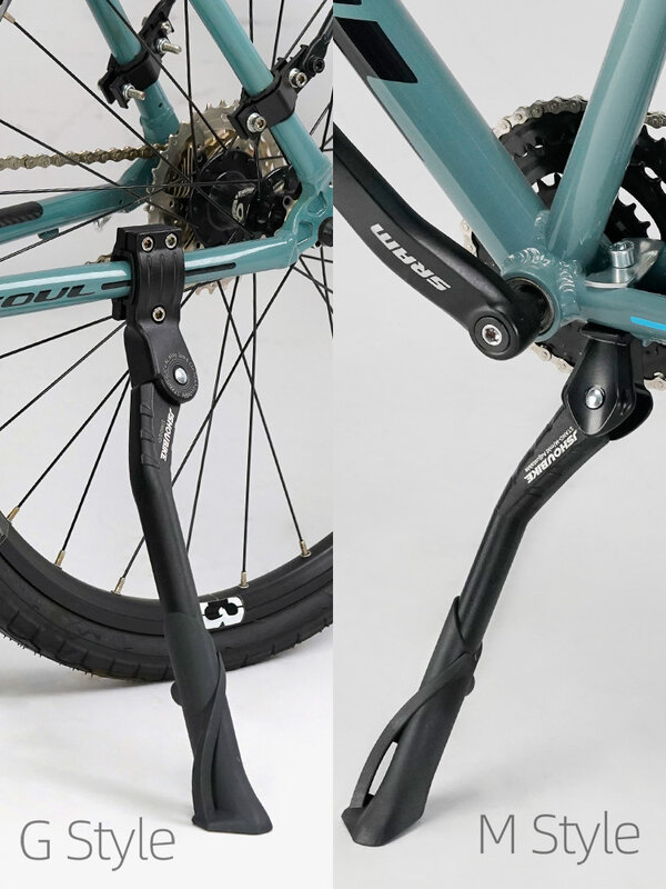 JSHOUBIKE Adjustable Bicycle Kickstand Aluminium Alloy MTB/Snow/Folding Bike/Electric Vehicle Bicycle Side Footrest 24-29 Inch