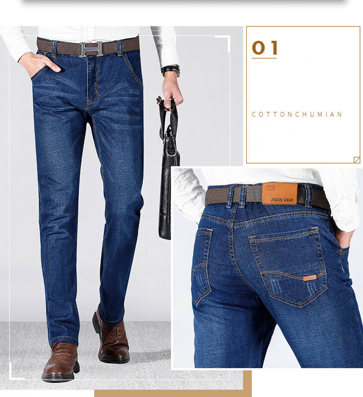 Wiosna wojskowe proste dżinsy męskie Stretch spodnie dżinsowe wysokiej talii Fit Retro taktyczne dżinsy męskie lekkie spodnie jeansowe długie