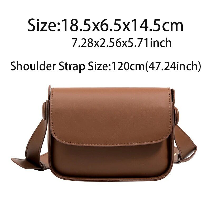 女性用の小さなカジュアルバッグ,韓国の合成皮革ショルダーストラップ,正方形または正方形のビンテージスタイル