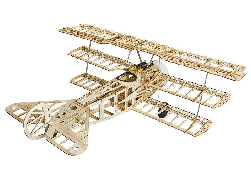 RC Airplane Model Balsawood Laser Cut DIY Electric Power Fokker 770mm Wingspan Building Kit Woodiness model /WOOD PLANE