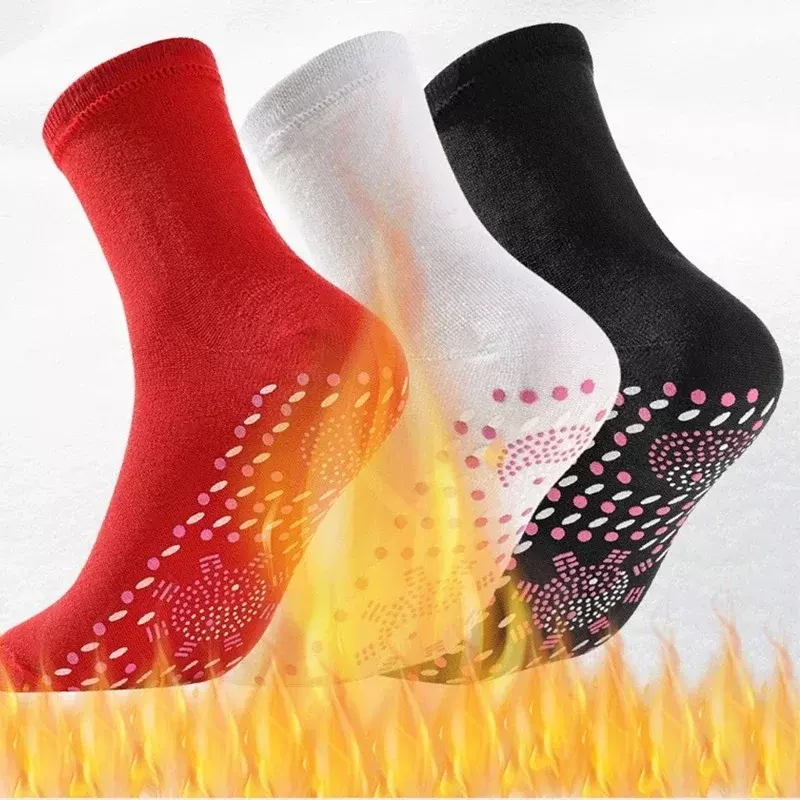ถุงเท้าสั้นให้ความร้อนทัวร์มาลีน1/5คู่ถุงเท้าให้ความอบอุ่นในฤดูหนาวถุงเท้าสั้น terapi MAGNET เพื่อสุขภาพกระชับสัดส่วน