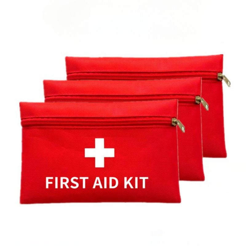 1 buah kosong Portablle Kit pertolongan pertama rumah tangga pil obat perban tas penyimpanan kasus ritsleting Kit medis darurat