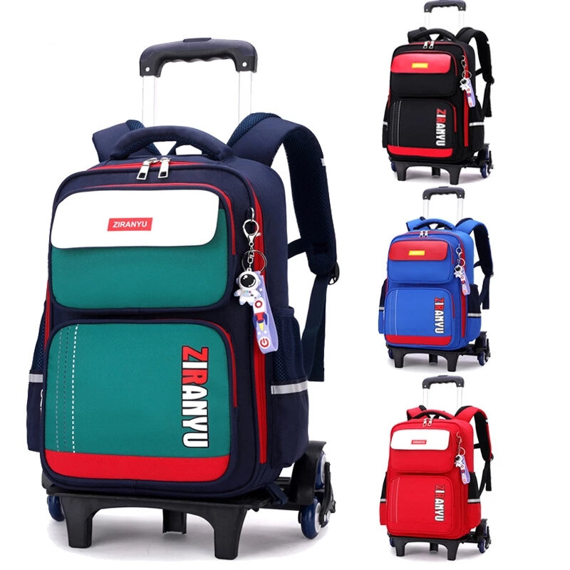 Carry On Kids' Luggage Primary for Kids Girls Boy Wheeled Bag Junior High School Bag Rolling Backpack Student Trolley Schoolbags