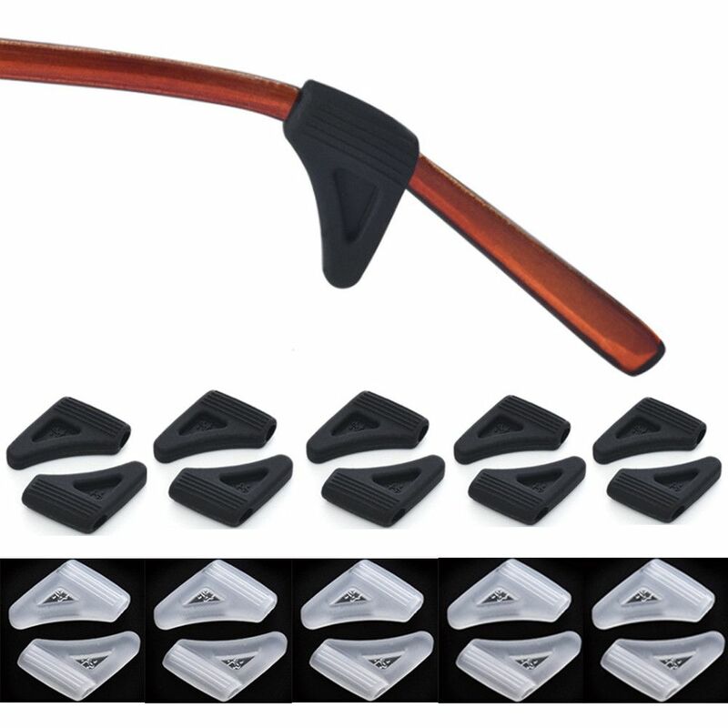 미끄럼 방지 안경 커버, 스포츠 분실 방지 실리콘 이어 후크 안경 다리 슬리브 거치대, 선글라스 안경 액세서리, 1 쌍, 5 쌍