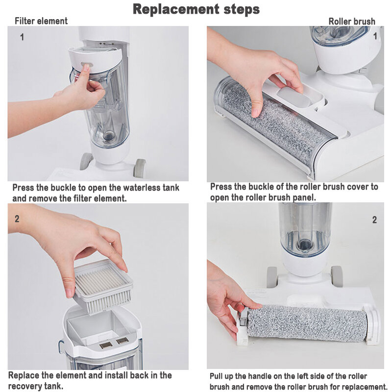Sostituzione del filtro lavabile della spazzola principale per Xiaomi Truclean W10 Ultra Wet Dry Vacuum B305GL MJGWXDJ accessori