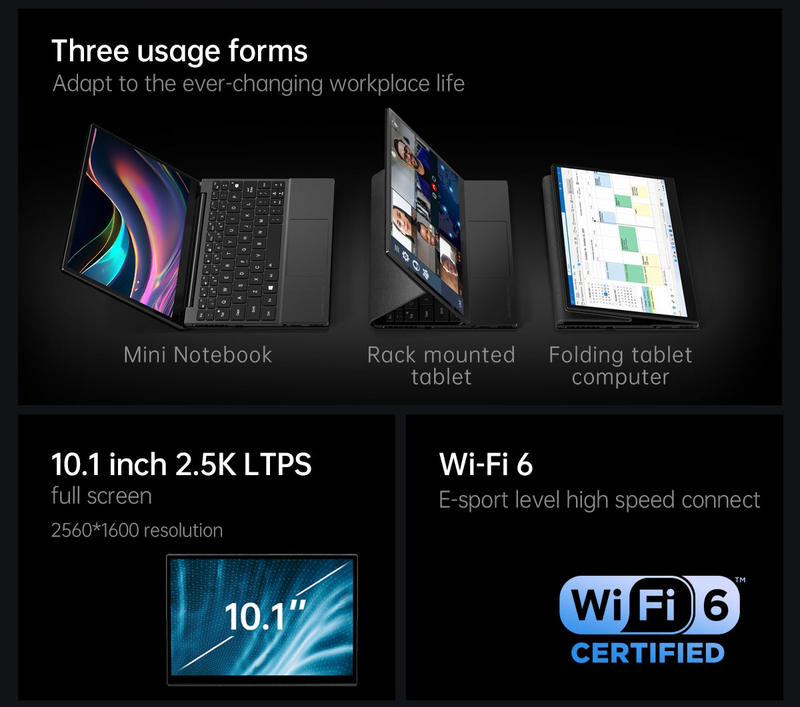 Windows 11ポケットグラベルタブレット,10.1インチ,ビジネスラップトップ,Intel Core i7-1250U, 32 GB 1テラバイト,2テラバイト,5コンピューター
