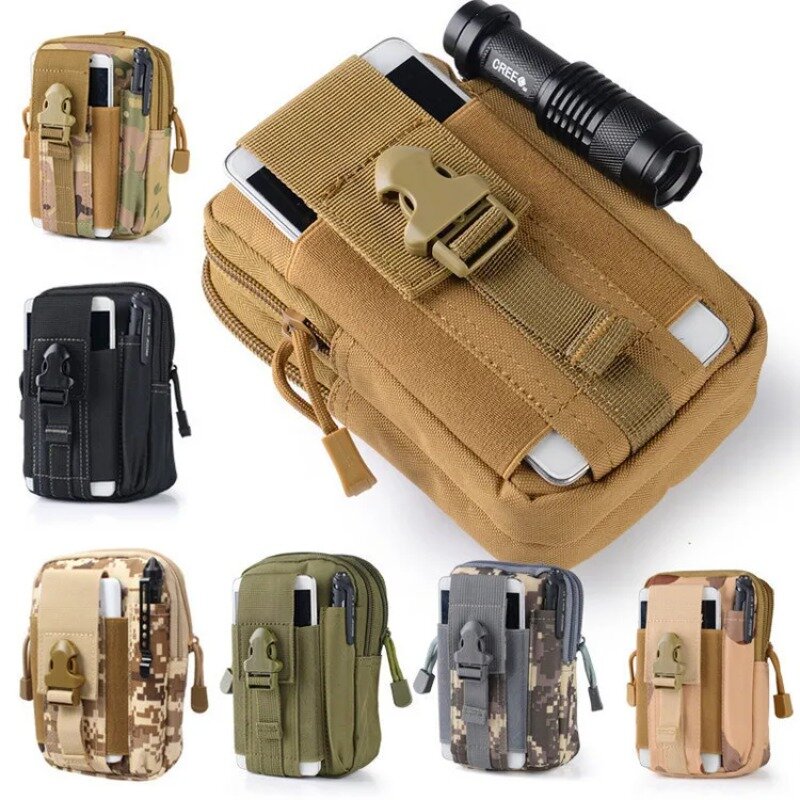 Tactical Bag Molle Pouch Belt Waist Pack Bag Small Pocket Military  Running Pouch Travel Camping  Survival Outdoor Medical Box