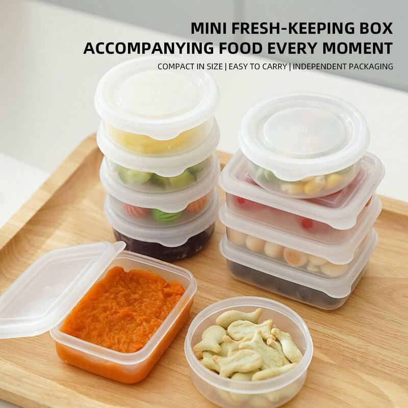 Small Food Preservation Boxes Refrigerator Frozen Meat Vegetable Fresh-Keeping Box Transparent Kitchen Sealed Storage Box