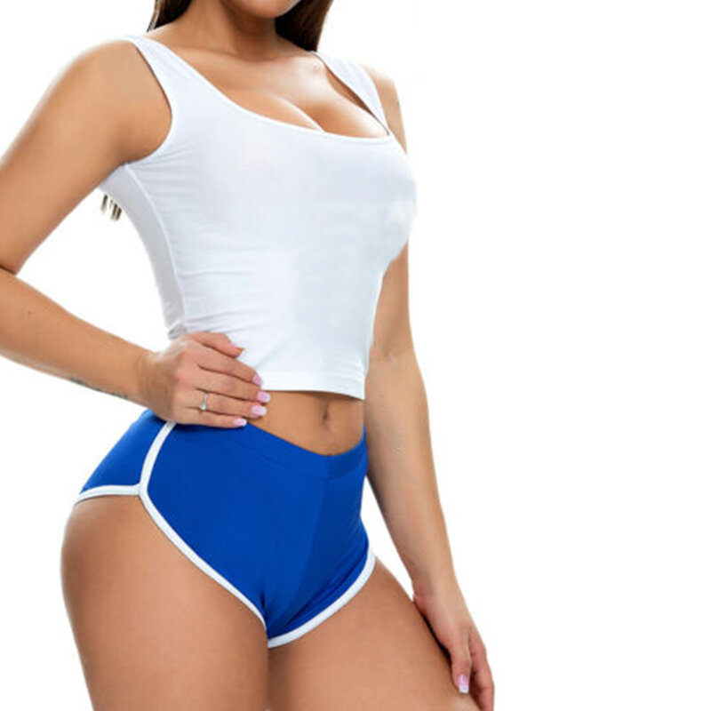 Seksowne damskie spodenki sportowe do jogi z niskim stanem Fitness Running Workout Gym Hot Pants Plus Bottom Beach Pants Fashion Solid Ladies Shorts