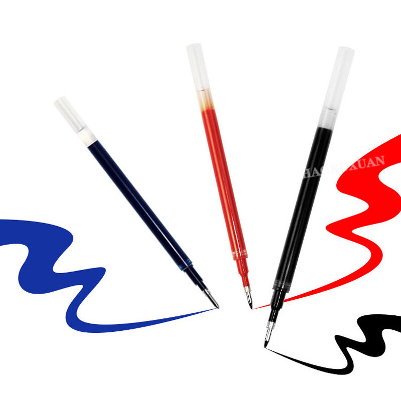 Гелевая ручка большой емкости, 1,0/0,7/0,5 мм, для подписи, каллиграфии, цвет черный/синий/красный, карбоновая Шариковая ручка для бизнеса