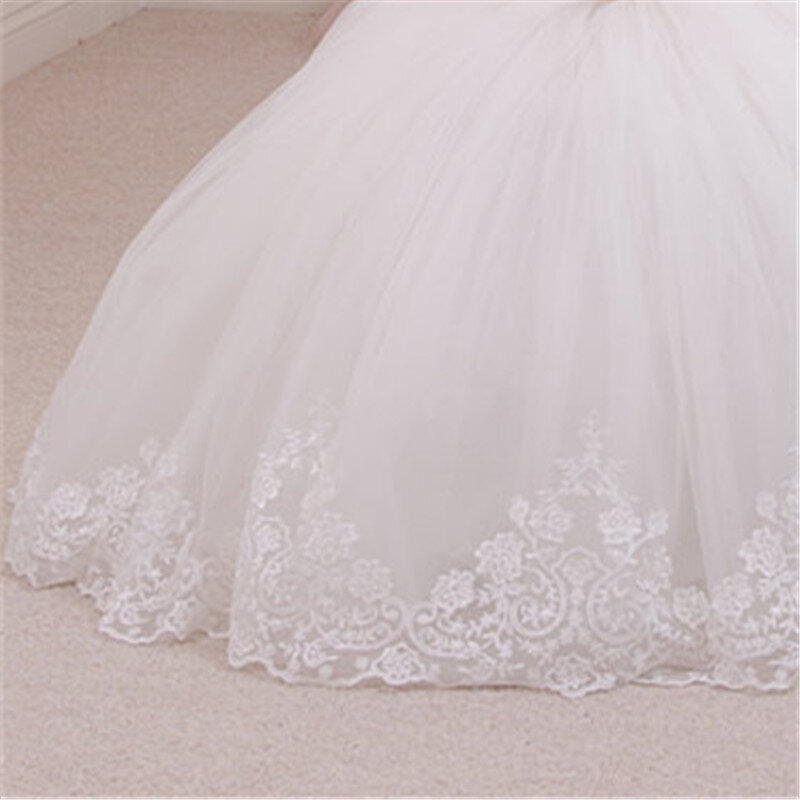 Gaun Pengiring Pengantin Anak-anak Putih untuk Anak Perempuan Bunga Lengan Panjang Renda Bunga Tulle A Line Gaun Pernikahan