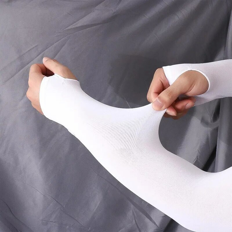 Ice Sleeves Repel Mosquitoes Half Finger Sleeves Women Sunscreen Sleeves Sun UV Protection Hand Cover Sun Protection Gloves