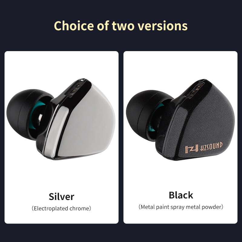HZSOUND กระจก Pro 10มม.CNT ไดอะแฟรม In-Ear Monitor 2Pin Connector หูฟัง HiFi หูฟังเพลงชุดหูฟังแบบมีสายหูฟัง