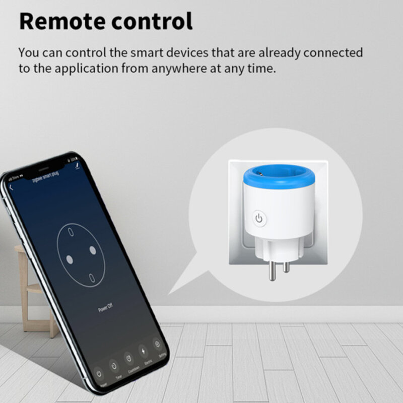 Cerhot-enchufe inteligente con WiFi para la UE, dispositivo con Monitor de potencia, Control remoto, asistente de Google, Alexa, Yandex, Alice, Control por voz, 20A