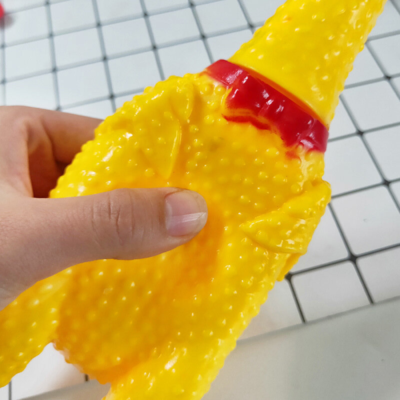 1 pz divertente antistress scherzo giocattoli urlanti pollo Pet forniture spremere suono giocattolo plastica creativo stridulo per il regalo