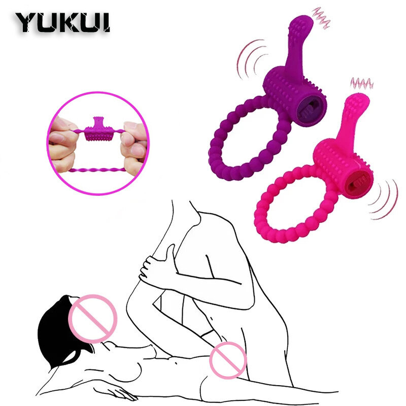 Anel de pênis Vibrador Brinquedos Sexuais Para Homens Masturbadores Vibrador Adulto Para Mulheres Casais Castidade Gaiola Acessórios Eróticos Sex Shop