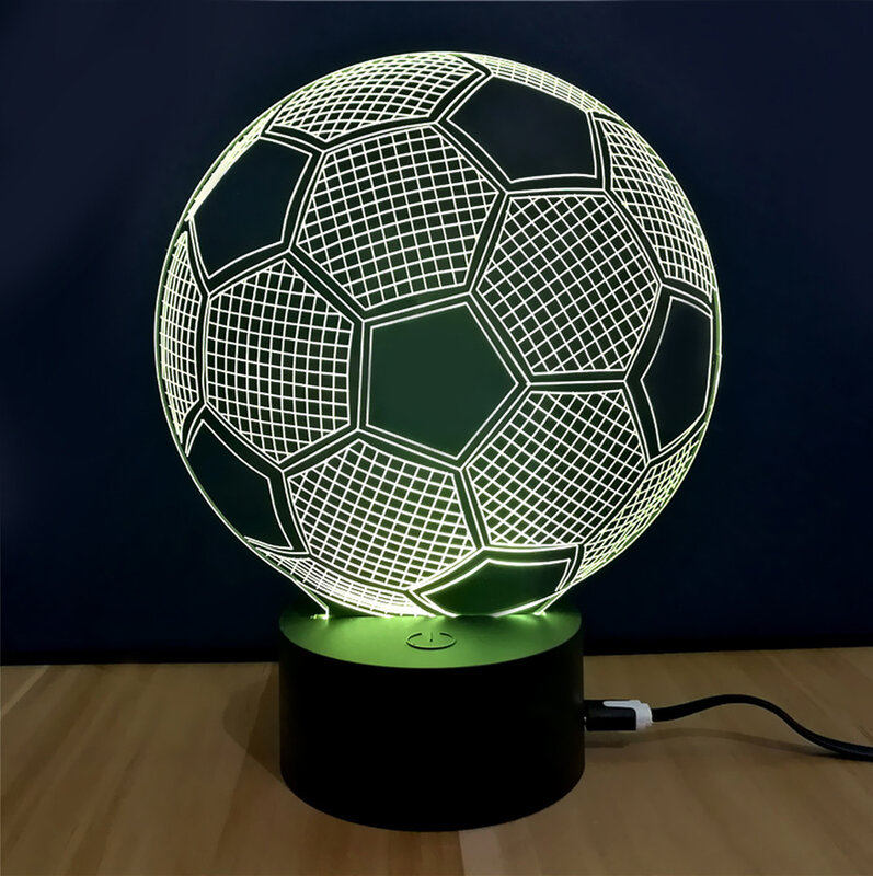 3d иллюзия Φ сенсорный датчик для футбольного мяча с дистанционным управлением ночник для детской спальни украшение для футбола настольная лампа подарок